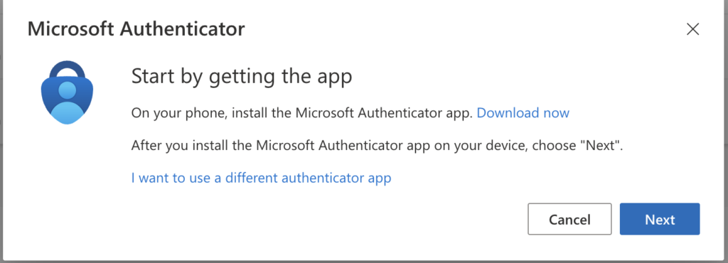 Microsoft Authenticator 設定スタート