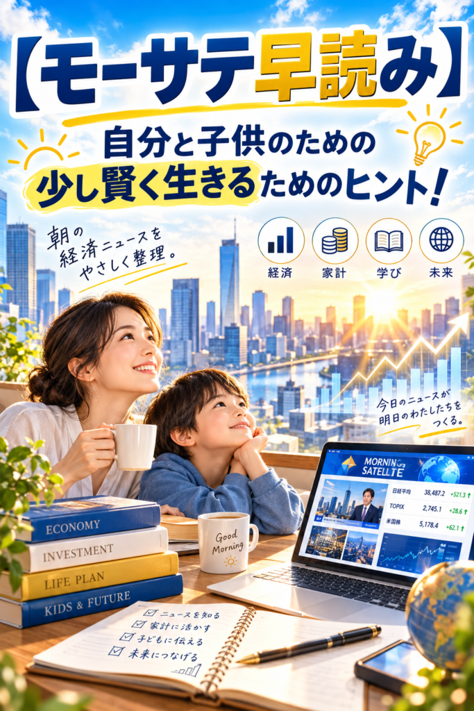 モーサテ早読み】、自分と子供のための少し賢く生きるためのヒント！